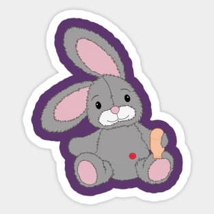 Stoma bunny (holding bag) Sticker